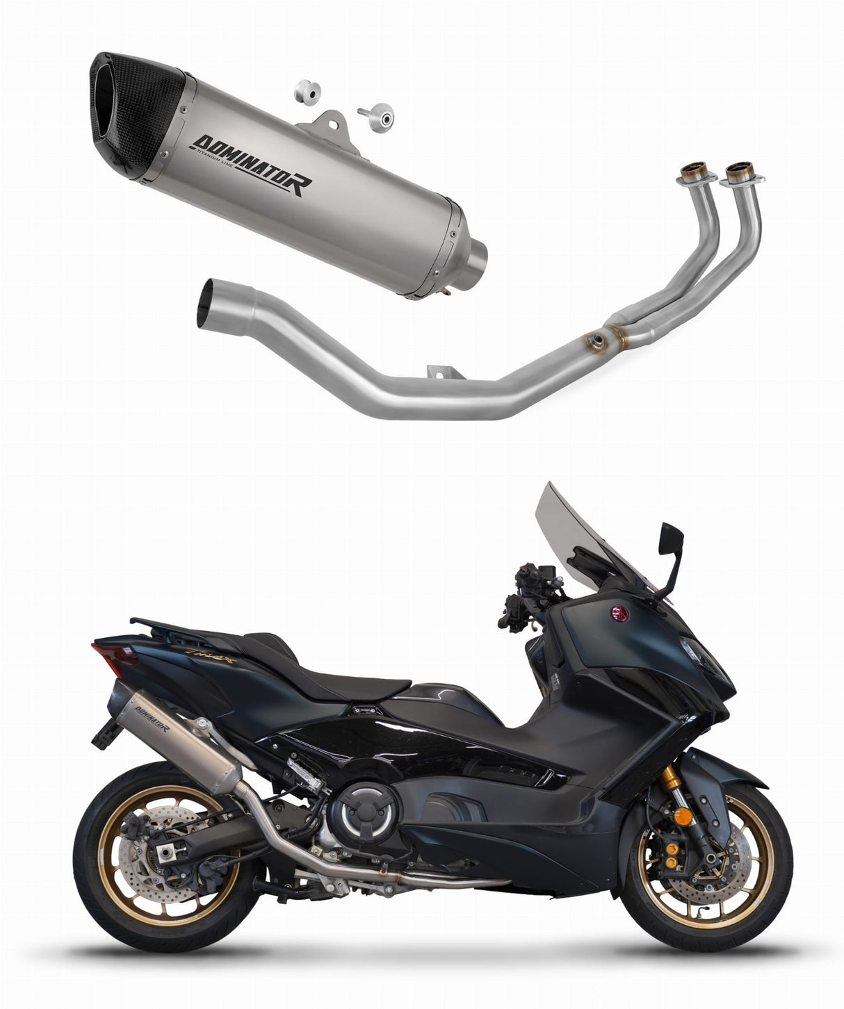Yamaha XP 560 T-MAX 2020 - 2024 Full Exhaust System Collector Silencer Titanium HP6 + dB killer 20 m.