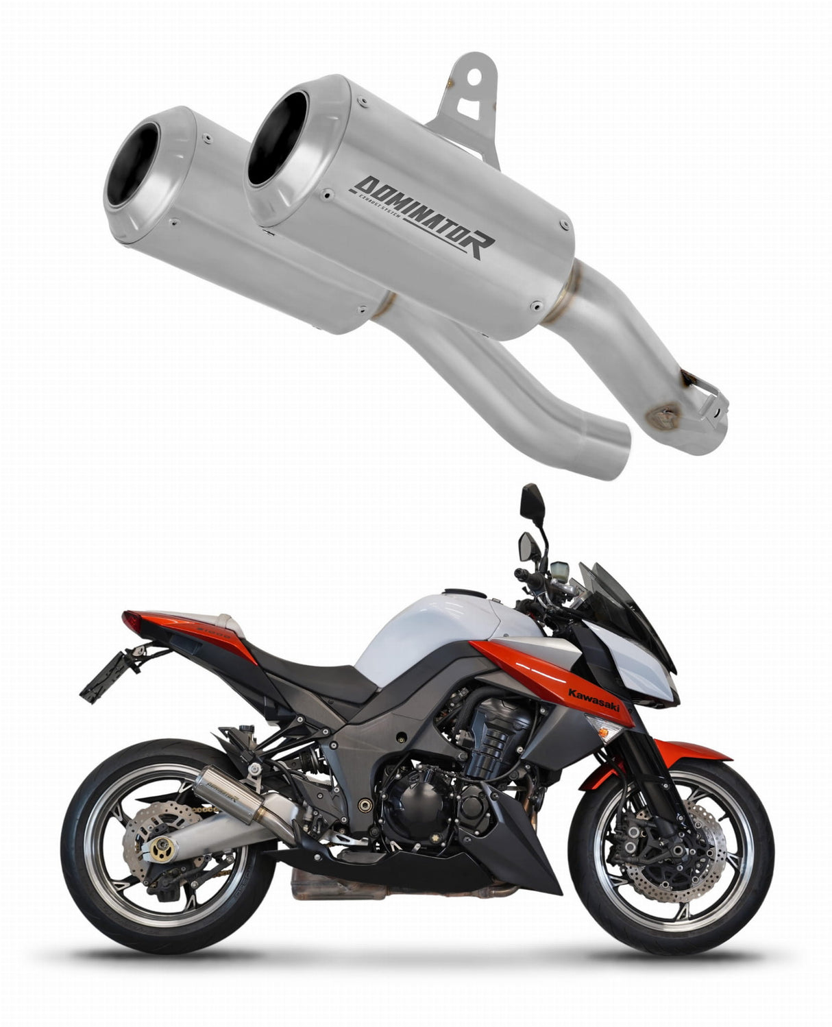 Kawasaki Z1000 2014 - 2016 Exhaust Silencer Muffler GPS + dB killer 20 m.