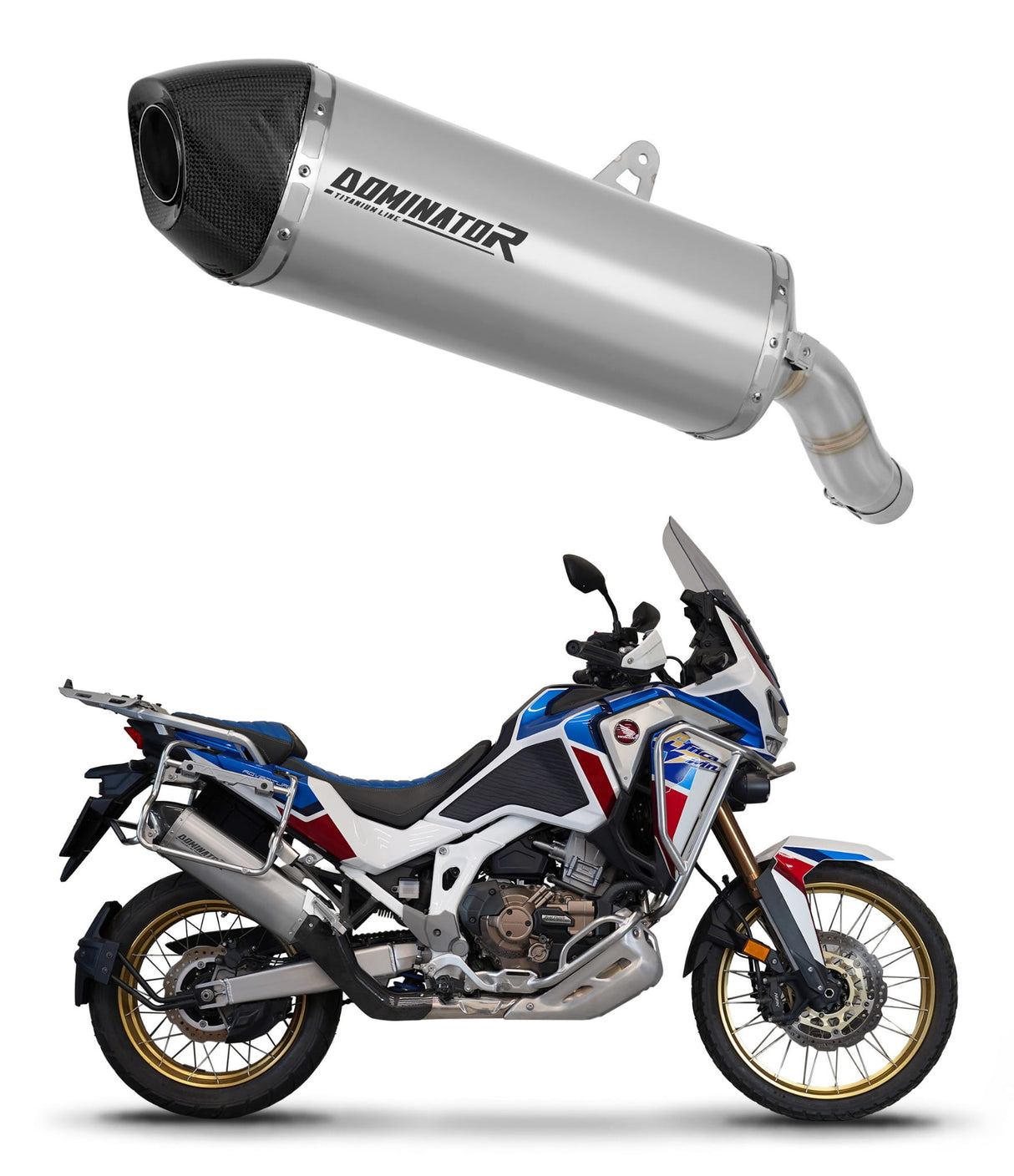 Honda CRF 1100L Africa Twin 2020 - 2023 Exhaust Silencer Muffler Titanium HP7 + dB killer medium 20 m.