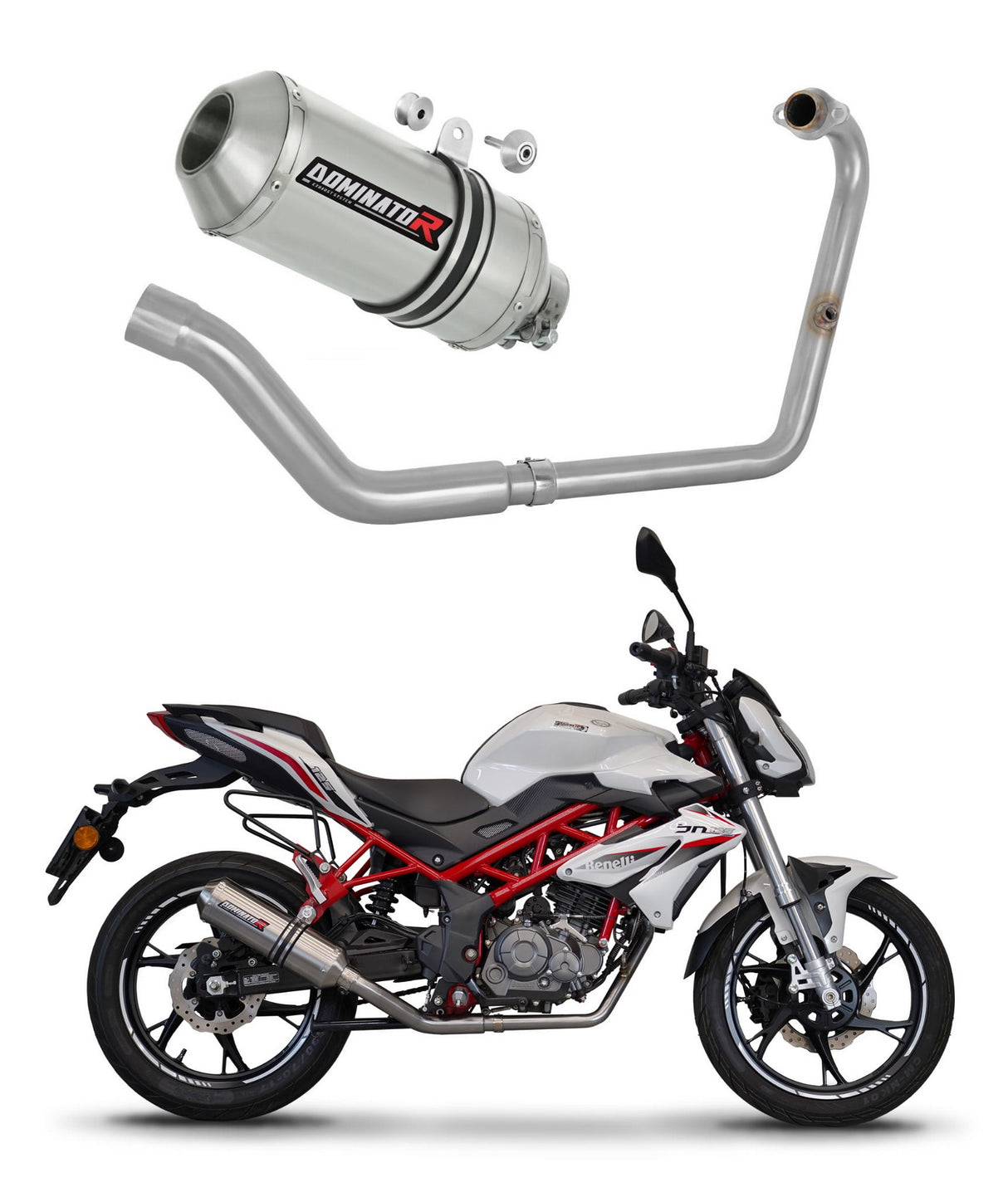 Benelli BN 125 2018 - 2023 Full Exhaust System Collector Silencer OV G2 + dB killer 20 m.
