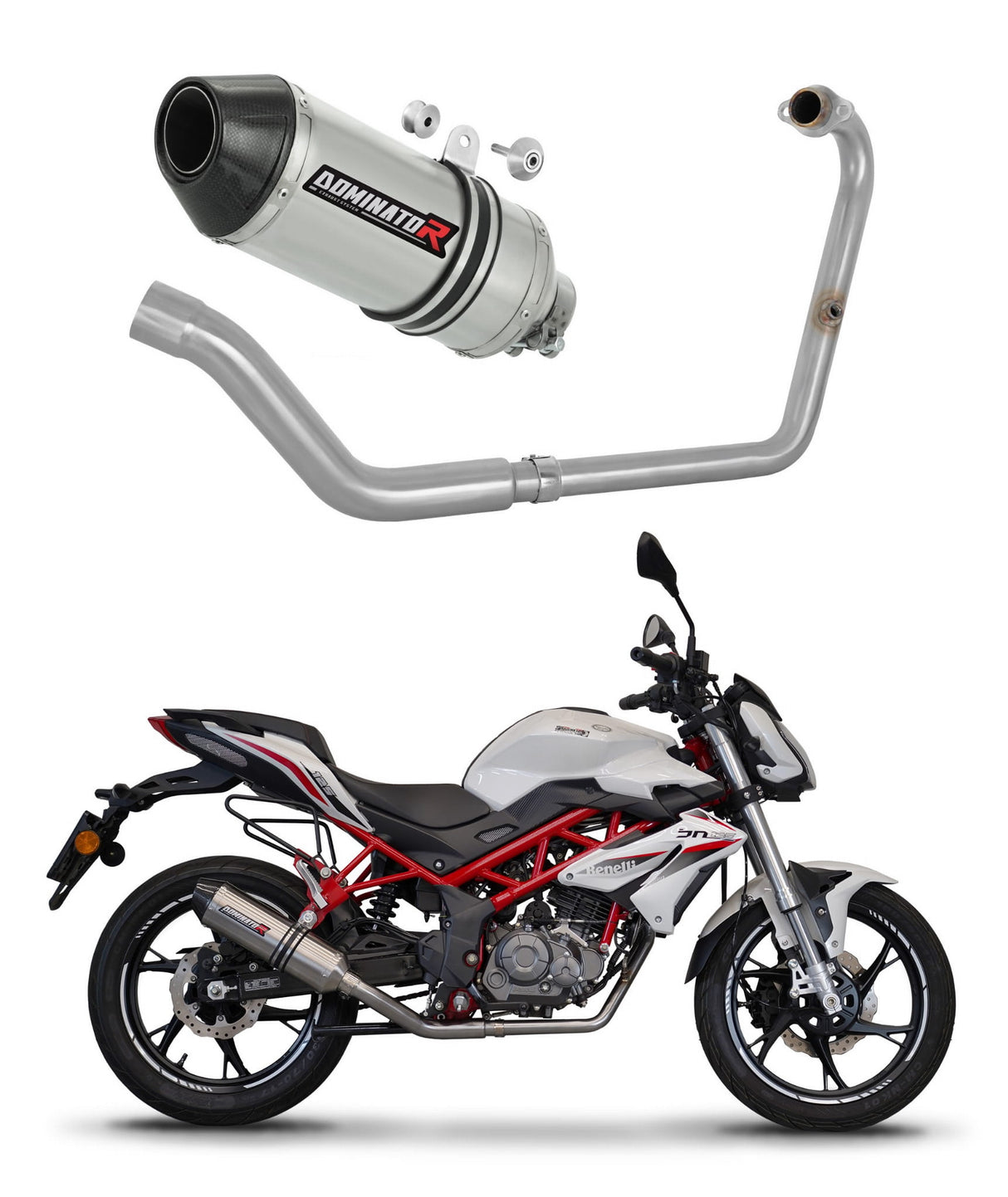 Benelli BN 125 2018 - 2023 Full Exhaust System Collector Silencer HP3 + dB killer 20 m.
