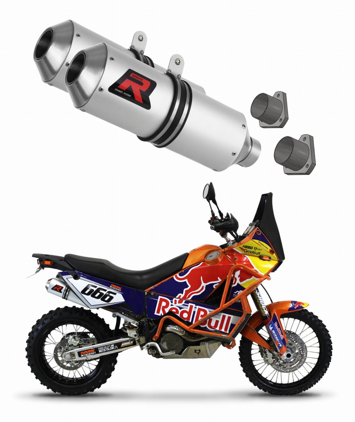 KTM 950 Adventure Exhaust Silencer Muffler MX + dB killer medium