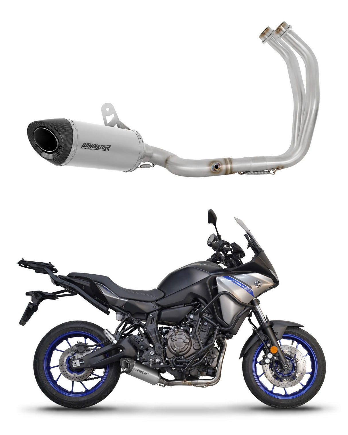 Yamaha Tracer 7 / GT 2020 - 2024 Full Exhaust System Collector Silencer Titanium HP8 + dB killer 20 m.