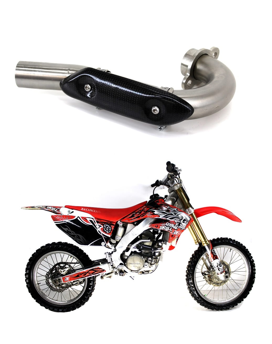 Dominator headers/collector for CRF 250 R Header pipe 2006-2009