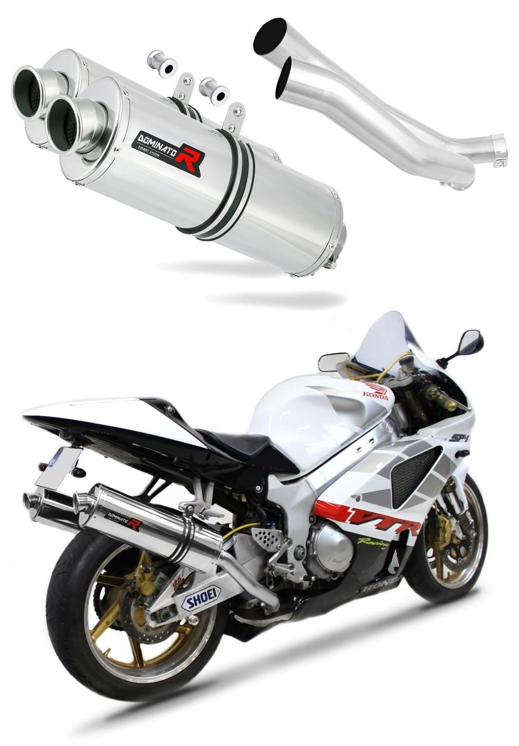 Honda VTR 1000 SP1 1998 - 2001 Exhaust Silencer Muffler OV + dB killer medium 19 m.