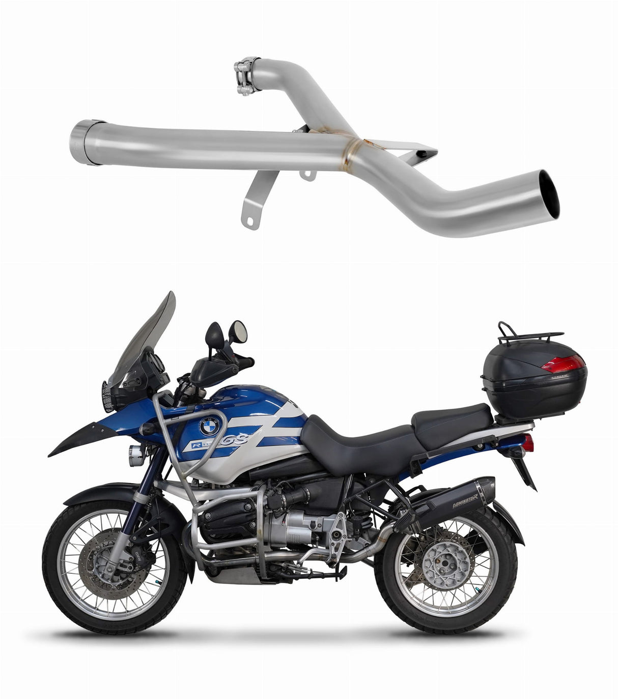 Dominator decat / link pipe for R1150R Cat Eliminator 1150 (race use)