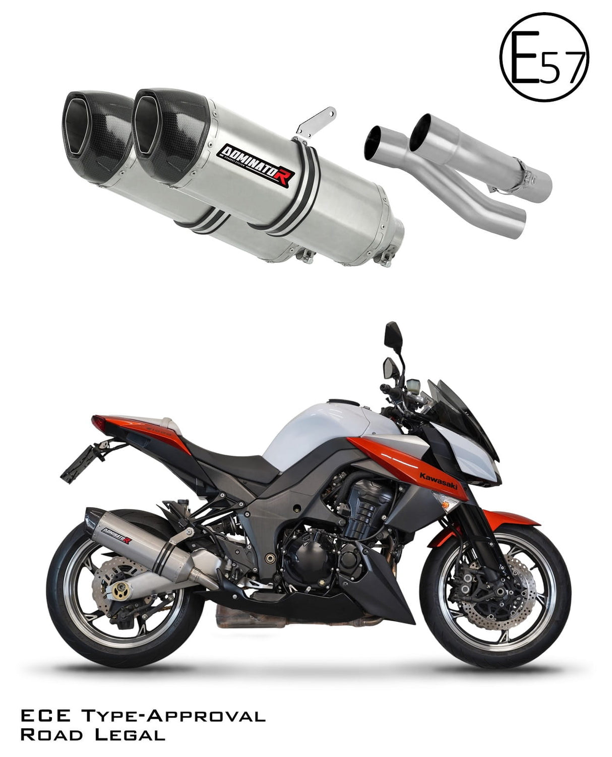 Kawasaki Z1000 2017 - 2020 EU Approved Exhaust Silencer HP1 20 m.