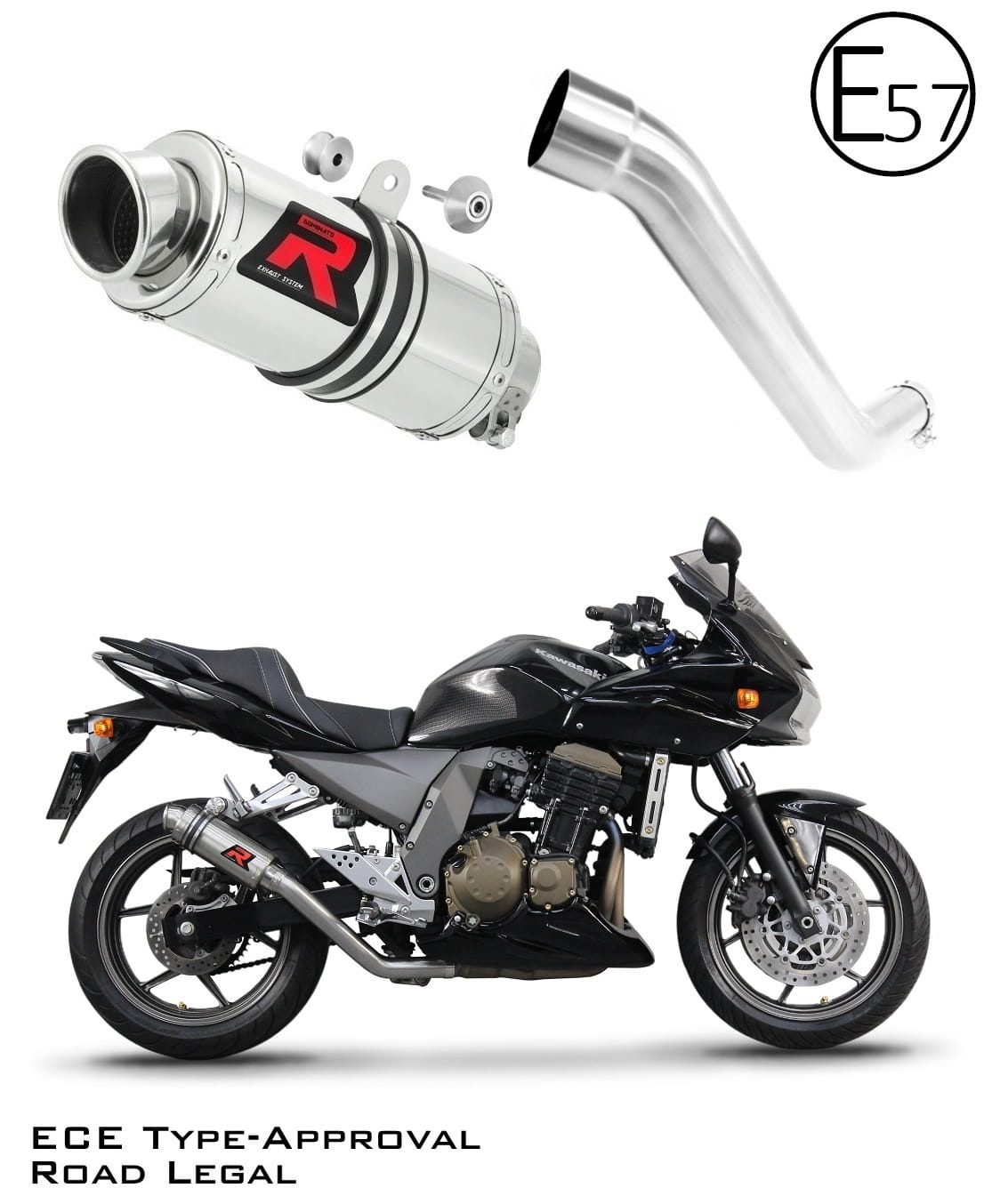 Kawasaki Z750 2004 - 2006 EU Approved Exhaust Silencer GP1 20 m.
