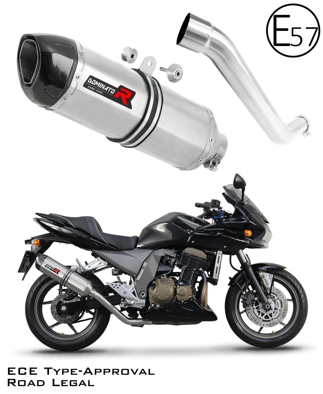 Kawasaki Z750 2004 - 2006 EU Approved Exhaust Silencer HP1 20 m.