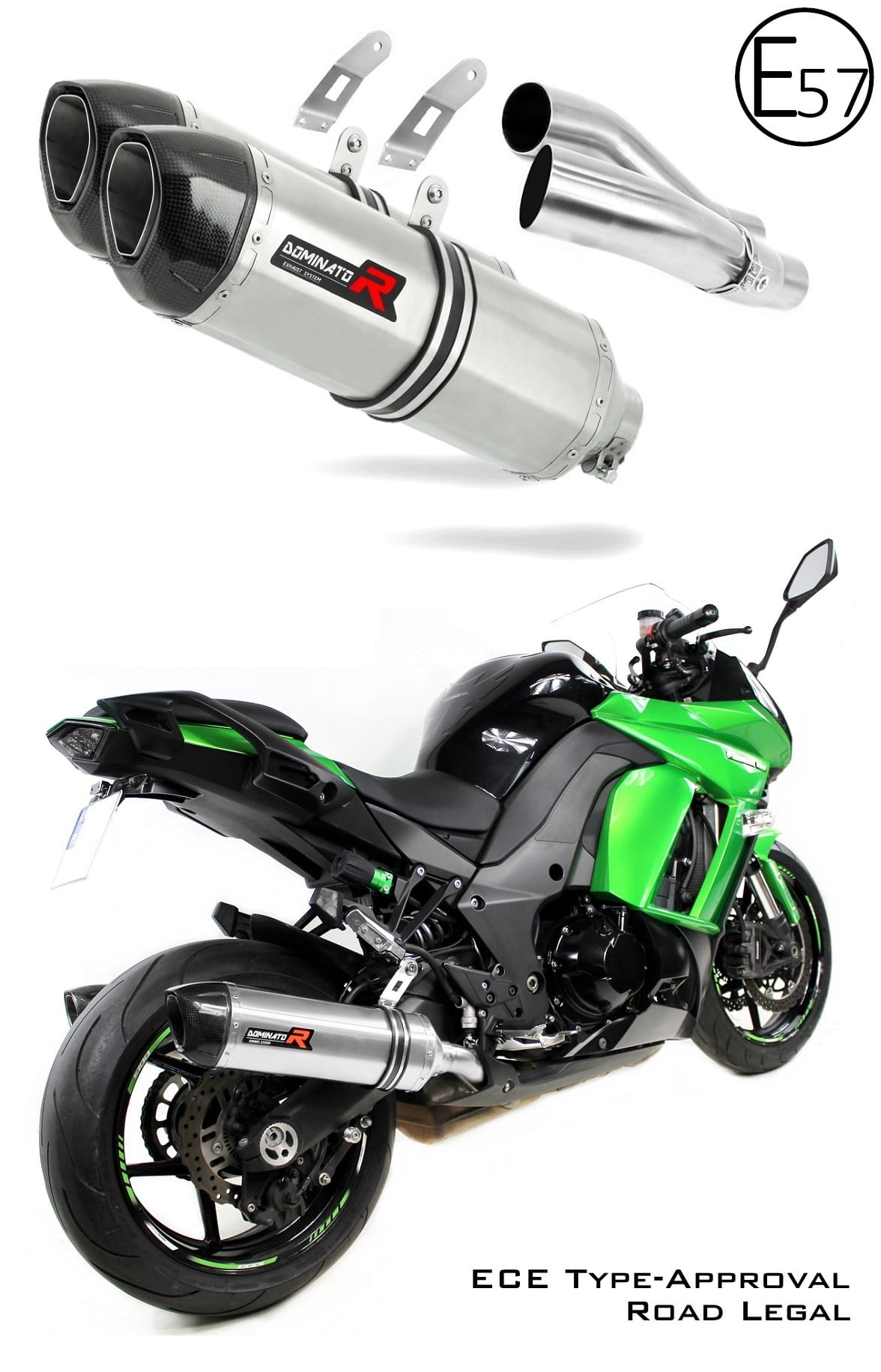 Kawasaki Z1000 SX 2017 - 2020 EU Approved Exhaust Silencer HP1 20 m.