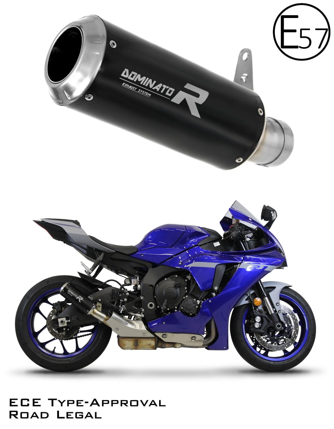 Yamaha YZF R1 1000 RN65 2020 - 2022 EU Approved Exhaust Silencer GP BLACK 20 m.