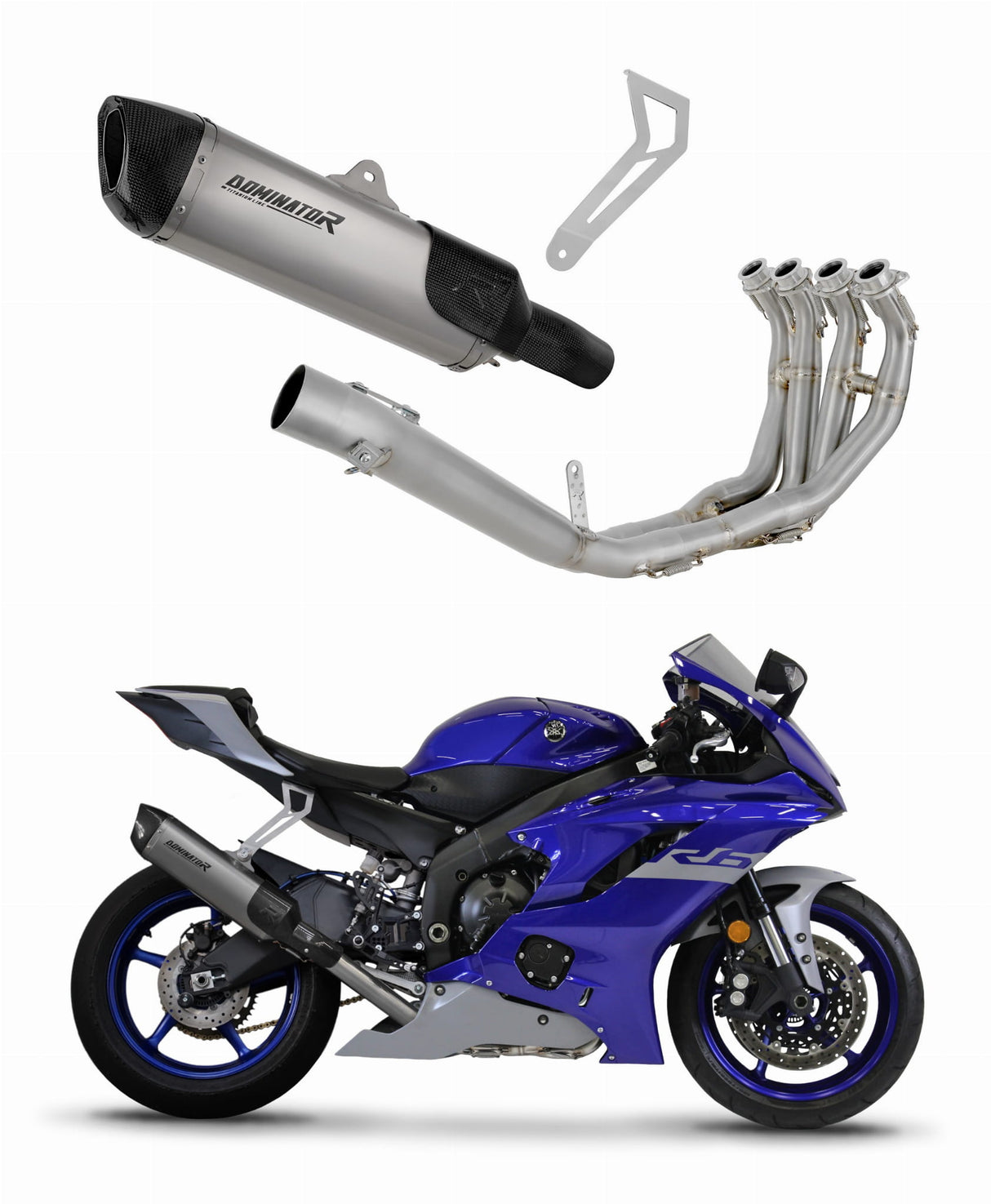 Yamaha YZF R6 2017 - 2023 Full Titanium Exhaust System Silencer HP6 + db killer 20 m.
