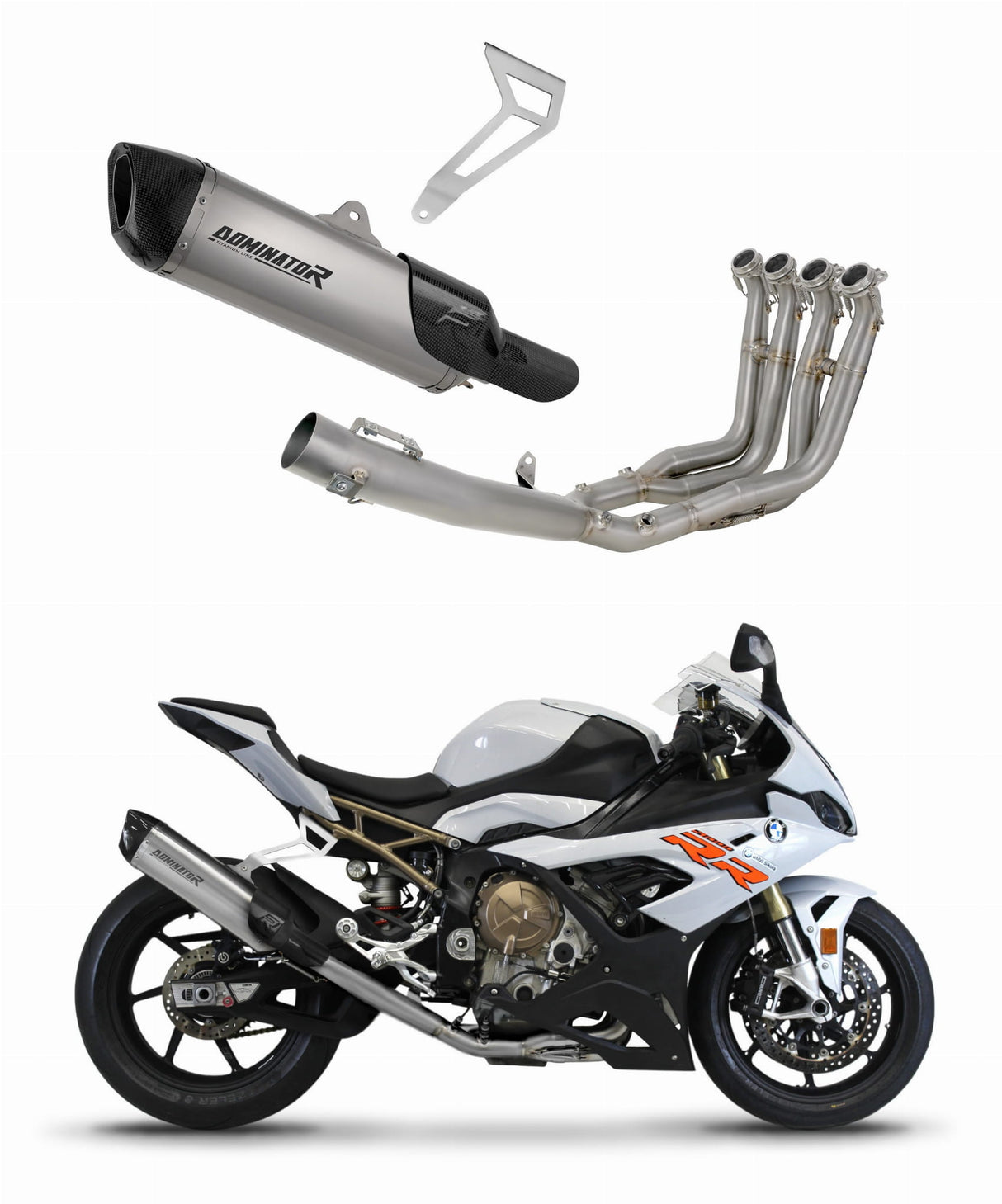 BMW S1000RR 2019 - 2024 Full Titanium Exhaust System Silencer HP6 + dB killer medium 20 m.