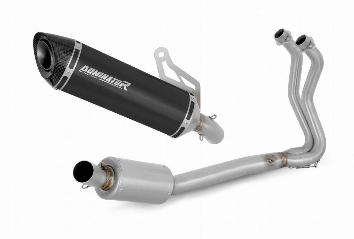 Kawasaki Z400 2018-2023 Full Exhaust System Collector Silencer HP8 BLACK + dB killer 20 m.