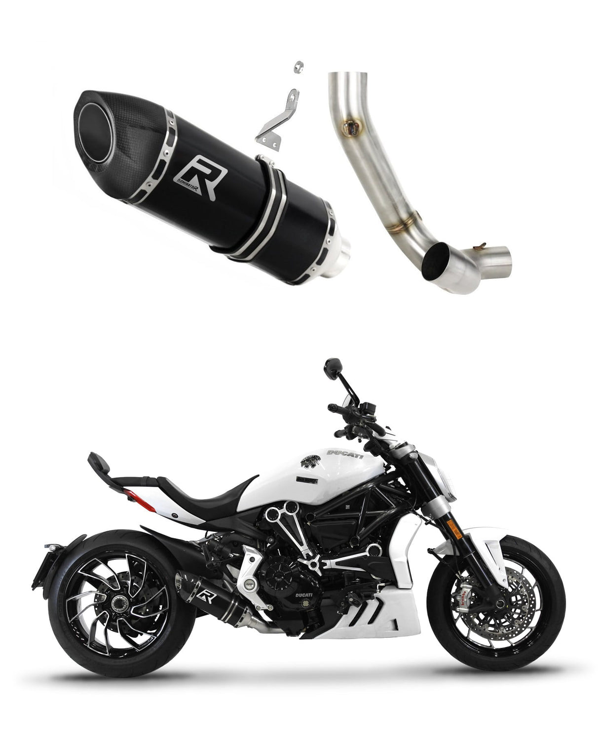 Ducati XDiavel S 2016 - 2023 Exhaust Silencer Muffler HP5 BLACK + dB killer medium 20 m.