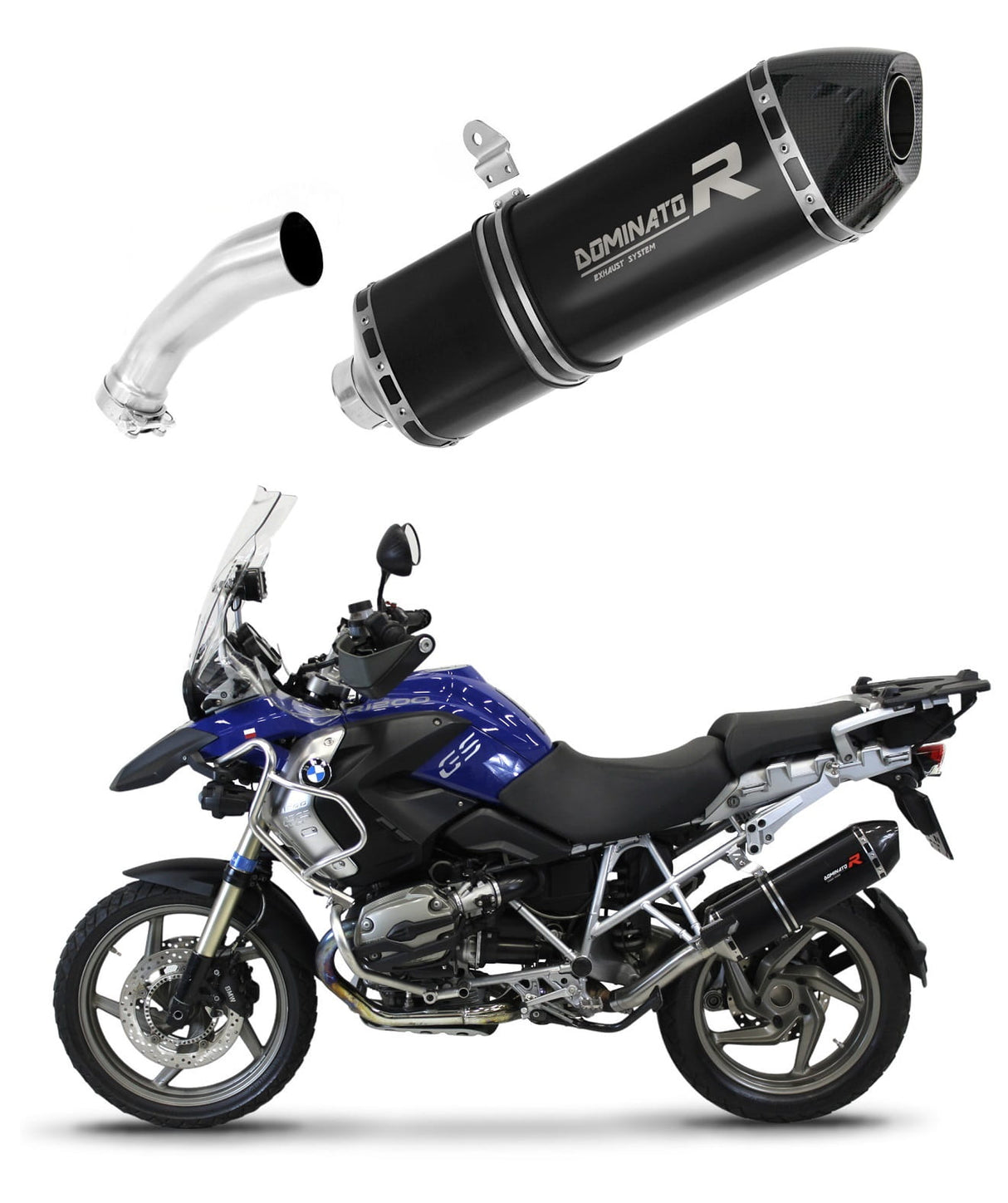 BMW R1200GS Adventure 2004 - 2009 EU Approved Exhaust Silencer HP7 BLACK 20 m.