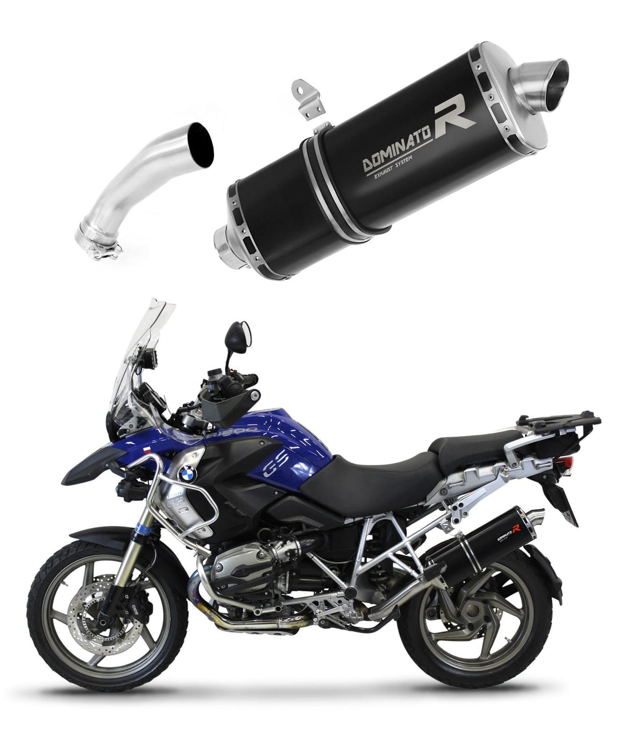 BMW R1200GS Adventure 2004 - 2009 EU Approved Exhaust Silencer P7 BLACK 20 m.