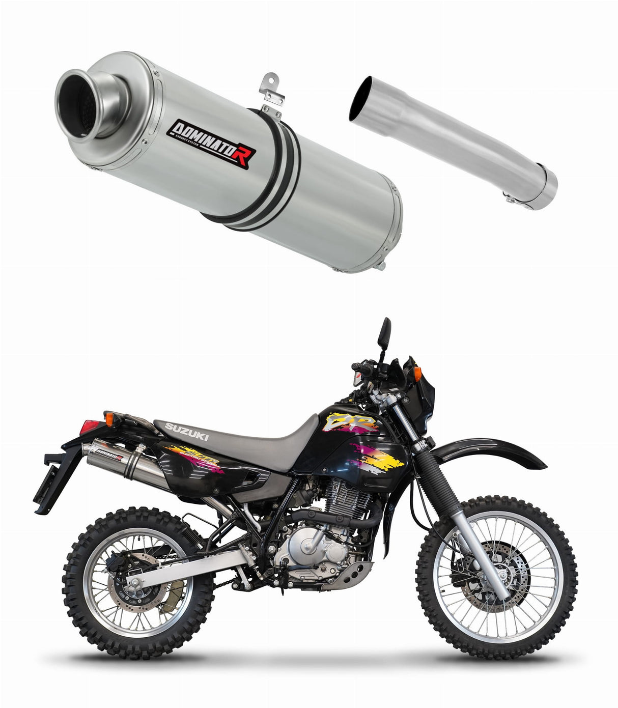 Suzuki DR 650 R / RU / S 1990 - 1995 Exhaust Silencer Muffler ST + dB killer 19 m.