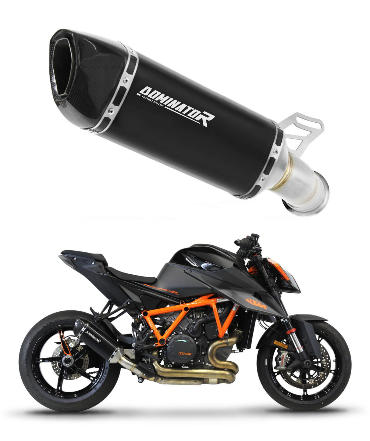 KTM 1290/1390 Super Duke 2020 - 2025 Exhaust Silencer Muffler HP6 BLACK + dB killer medium 20 m.