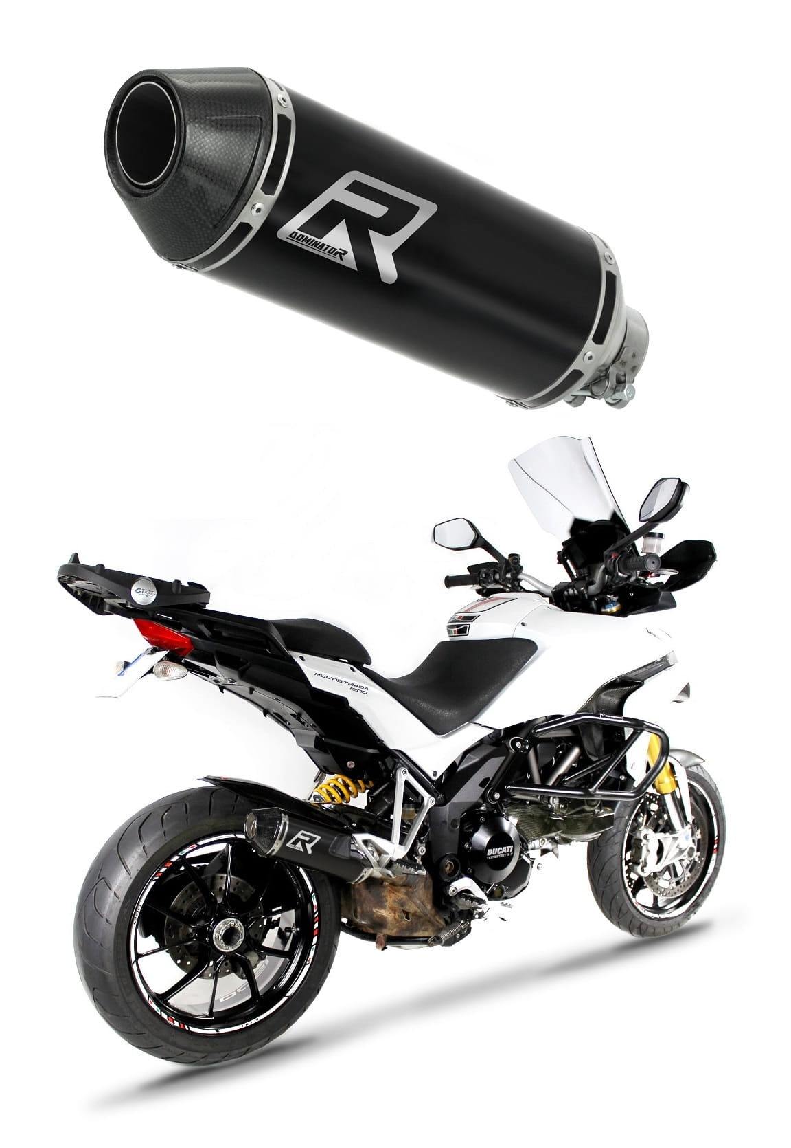 Ducati MTS MULTISTRADA 1200 2010 - 2014 Exhaust Silencer Muffler HP3 BLACK + db killer 20 m.