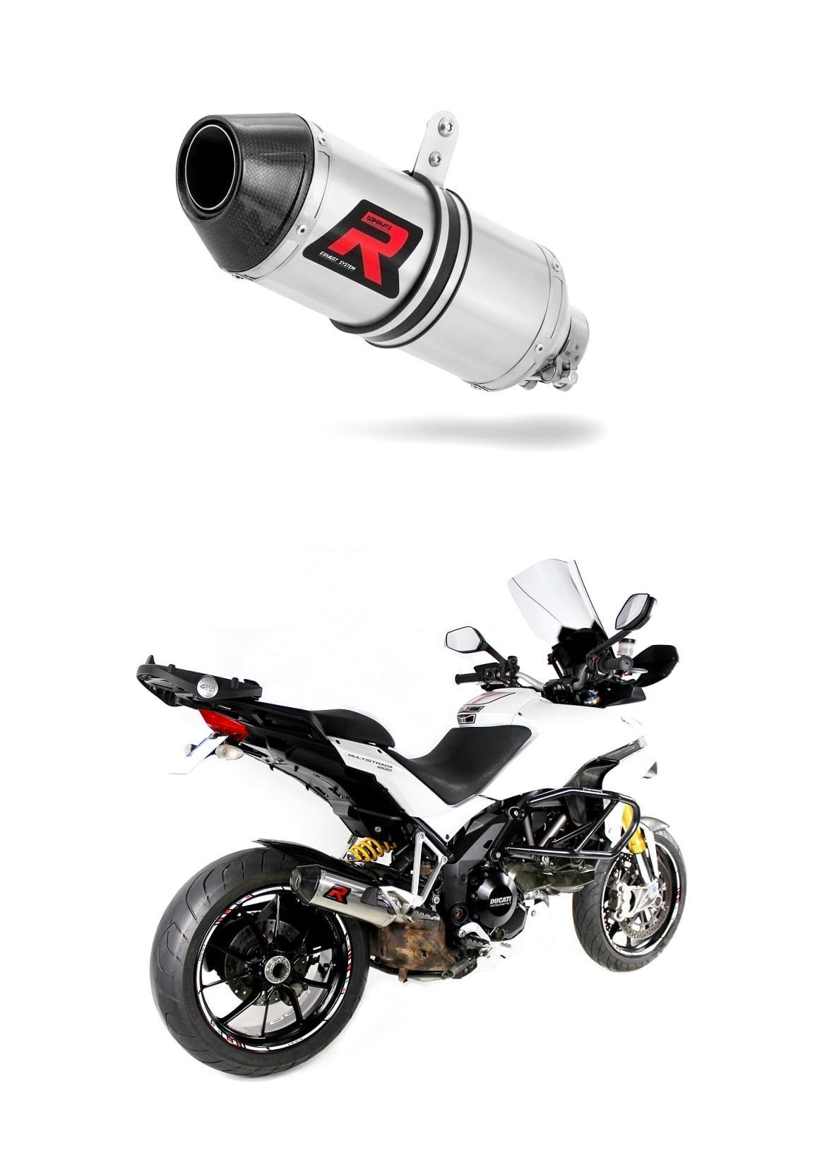 Ducati MTS MULTISTRADA 1200 2010 - 2014 Exhaust Silencer Muffler HP3 + dB killer medium 20 m.