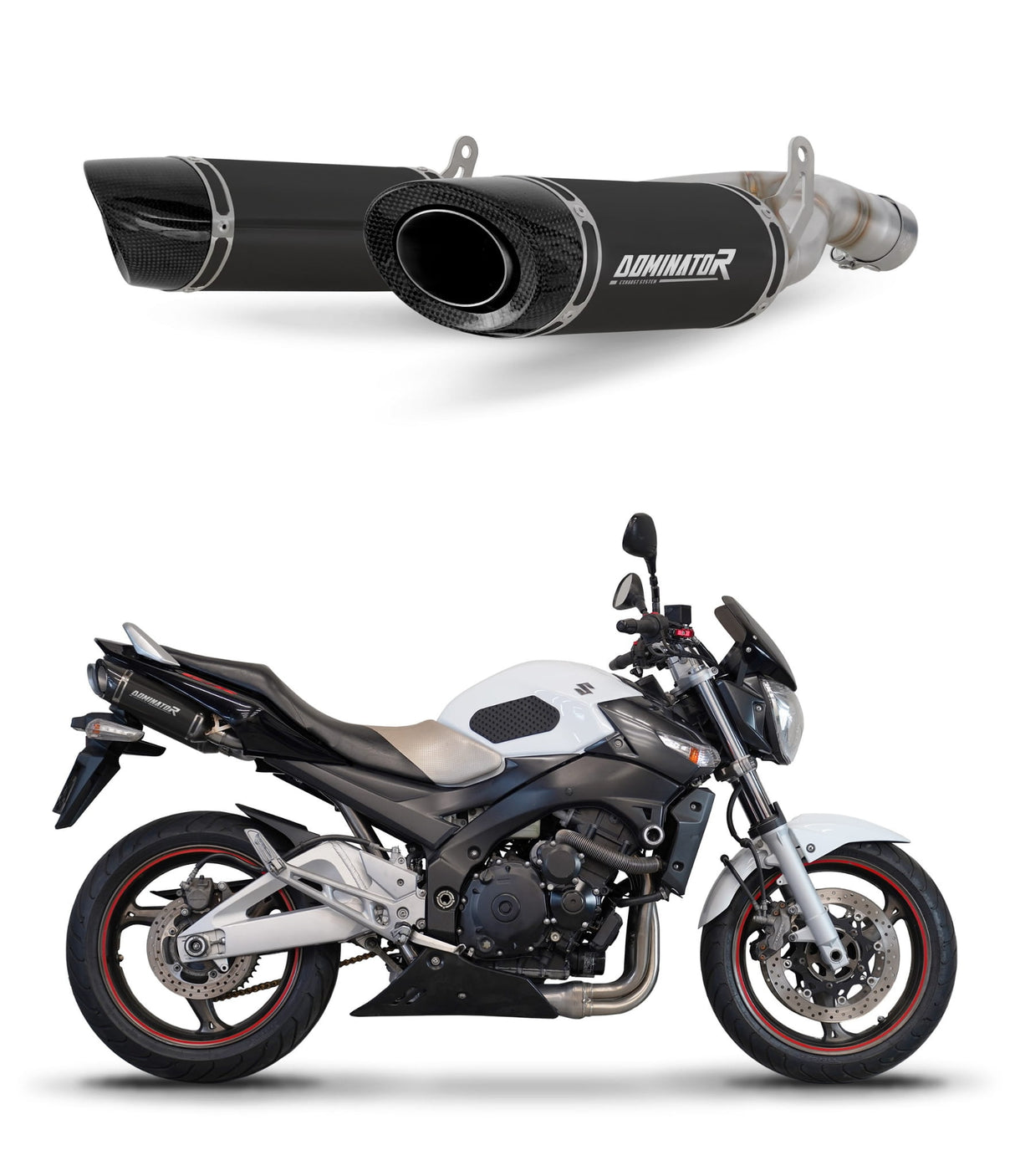 Suzuki GSR 600 2006 - 2011 Exhaust Silencer Muffler HP8 BLACK + dB killer 20 m.