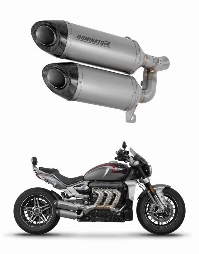 TRIUMPH ROCKET 3 GT 2019 - 2024 Exhaust Silencer Muffler Titanium HP8 + dB killer 20 m.