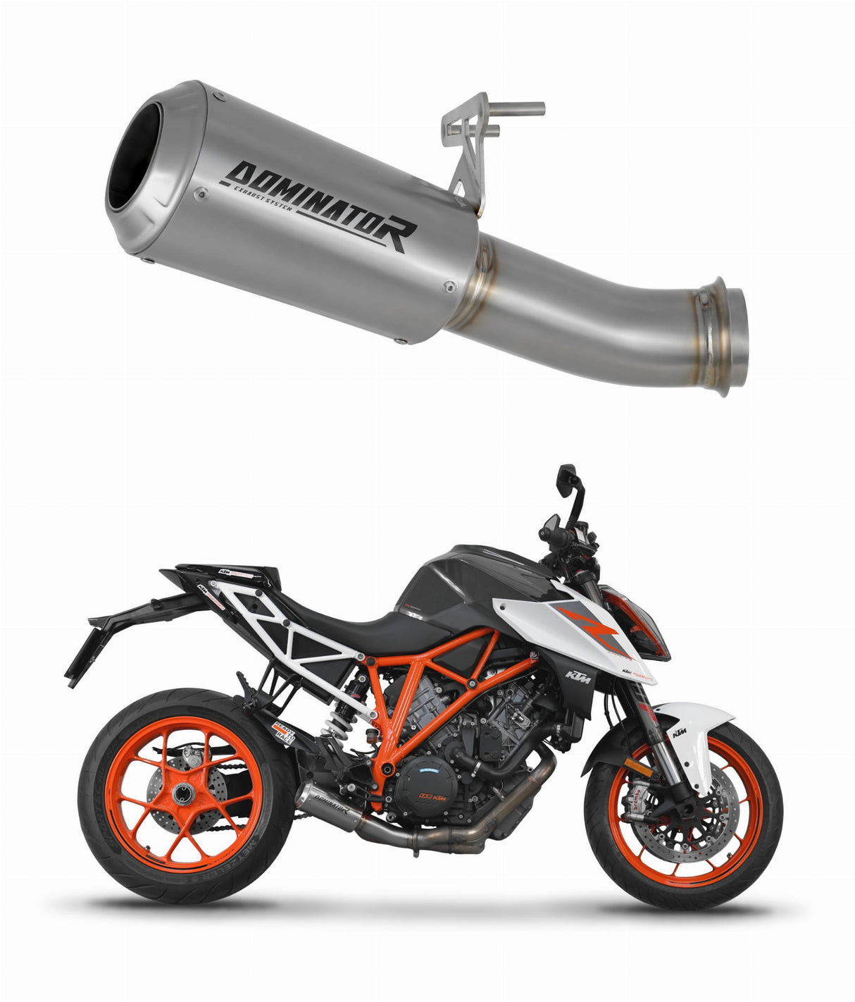 KTM 1290 SUPER Duke / R 2014 - 2016 Exhaust Silencer Muffler GPS Low Level + dB killer 20 m.