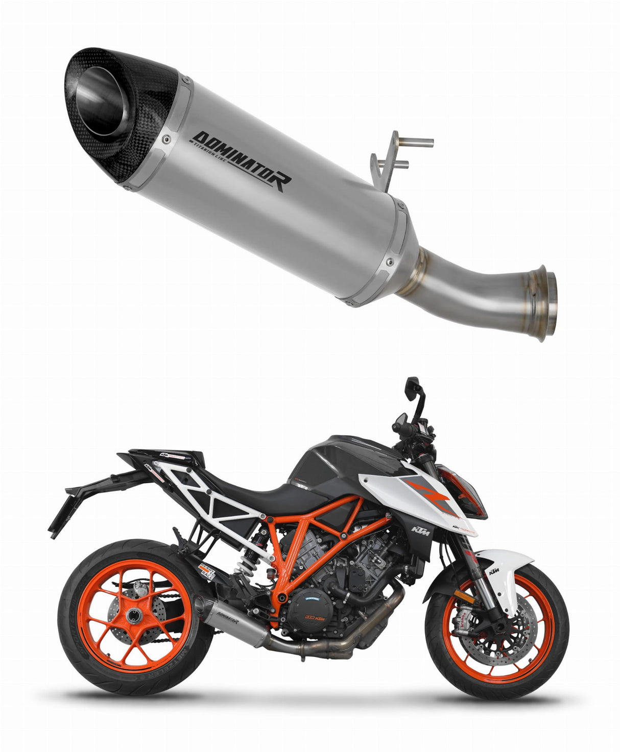 KTM 1290 SUPER Duke / R 2017 - 2019 Exhaust Silencer Muffler Titanium HP8 Low Level + dB killer 20 m.