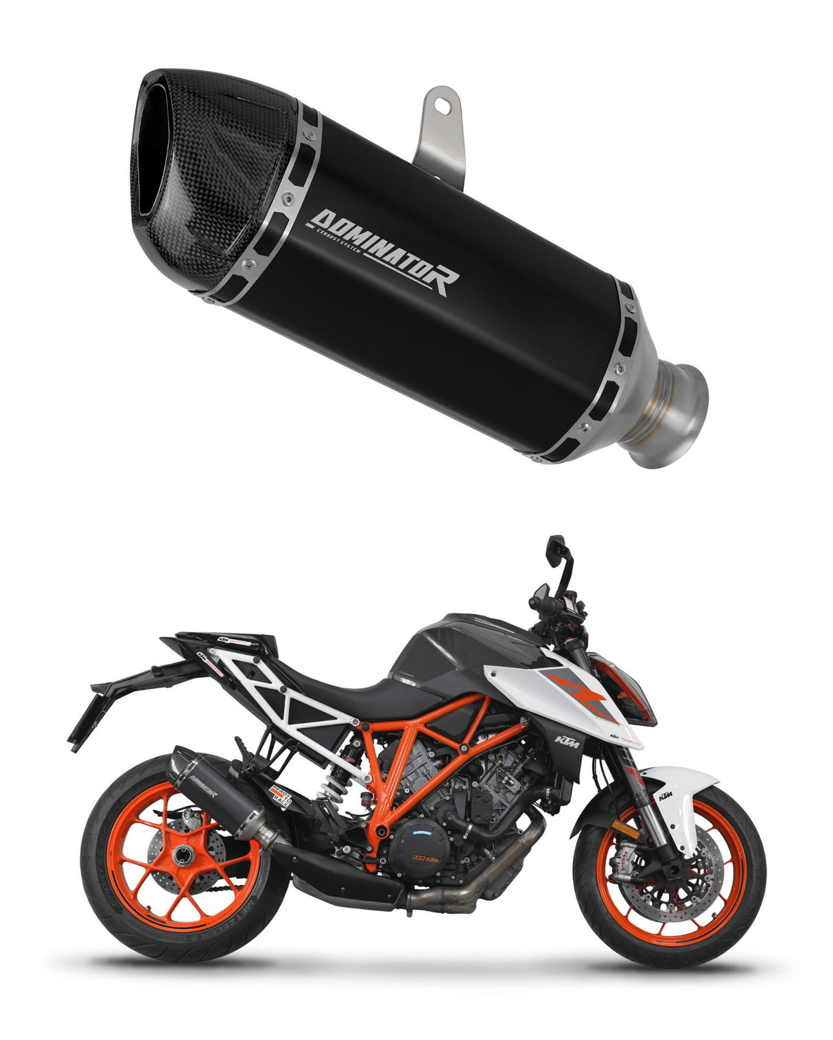 KTM 1290 SUPER Duke / R 2017 - 2019 Exhaust Silencer Muffler HP1 BLACK + dB killer 20 m.