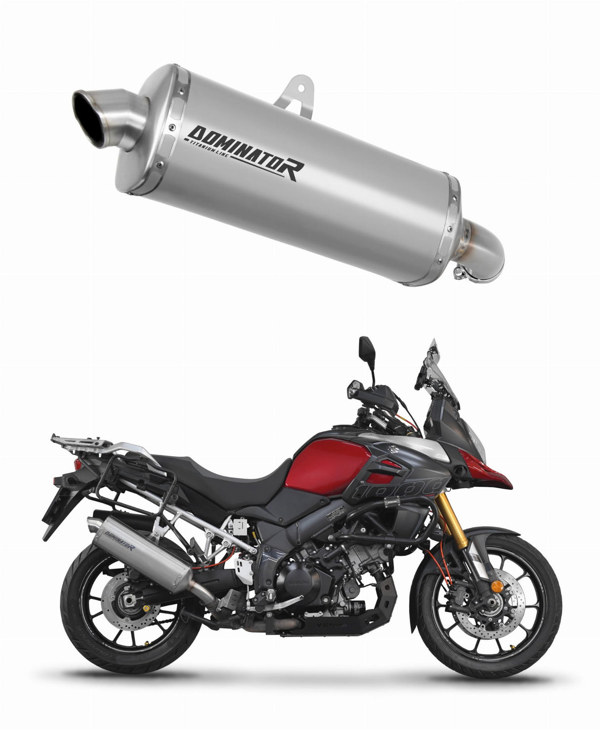 Suzuki DL 1000 V-Strom 2014 - 2016 Exhaust Silencer Muffler Titanium P7 + dB killer 20 m.