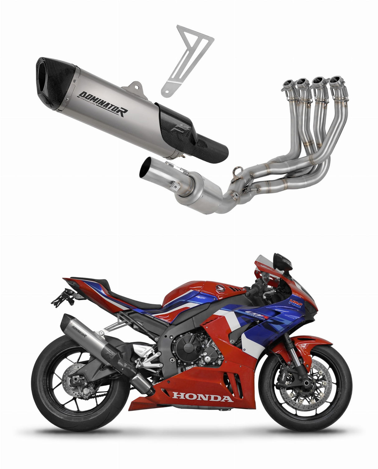 Honda CBR 1000RR-R Fireblade / SP 2020 - 2024 EX Full Exhaust System Collector Silencer Titanium HP6 + dB killer 20 m.