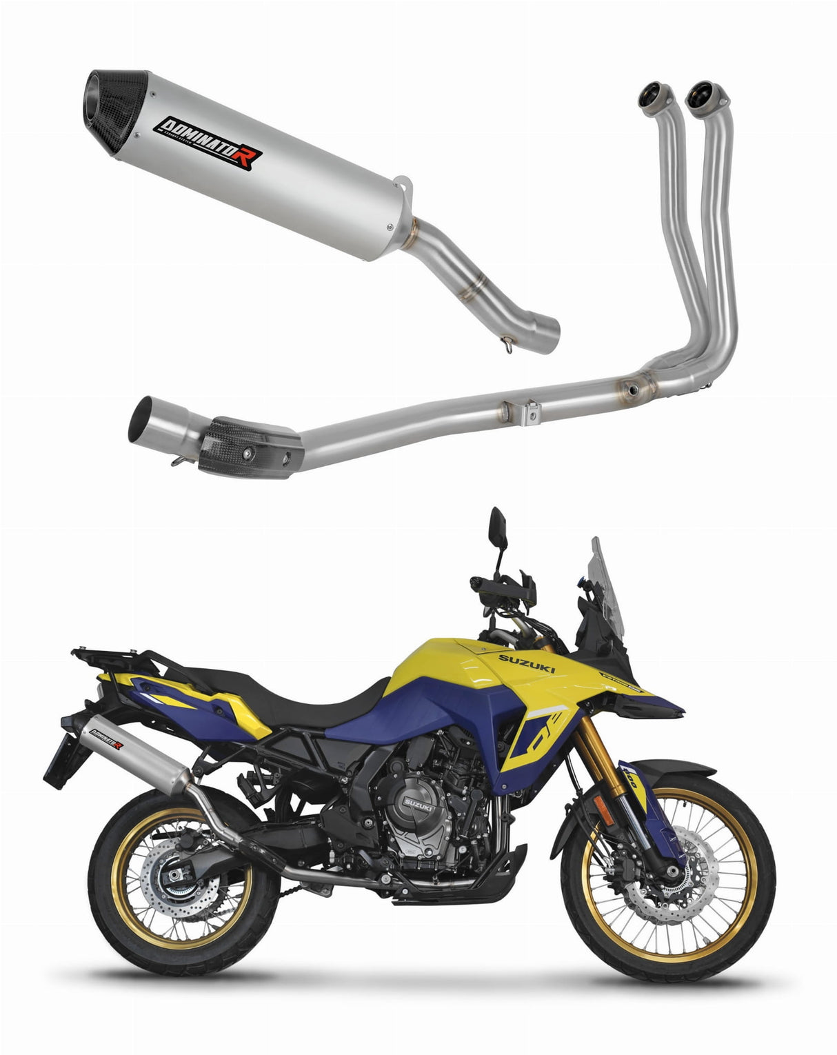 Suzuki V-Strom 800 SE / DE 2023 - 2024 Full Exhaust System Collector Silencer MX2 + dB killer 20 m.