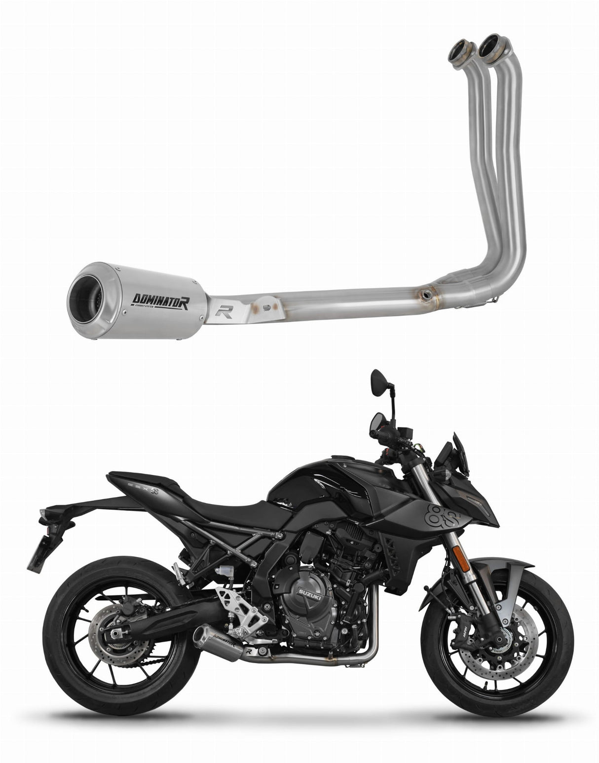 Suzuki GSX-8S / 8R 2022 - 2024 Full Exhaust System Collector Silencer GPS + dB killer 20 m.