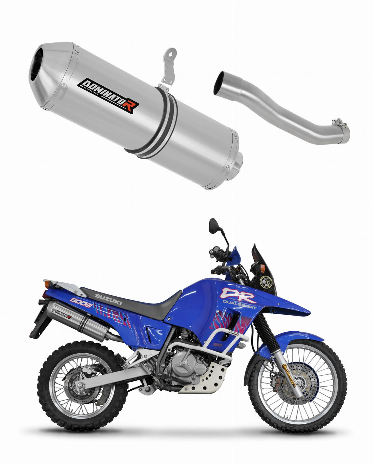 Suzuki DR 800 S / BIG RIGHT SIDE Exhaust Silencer Muffler OVR + dB killer