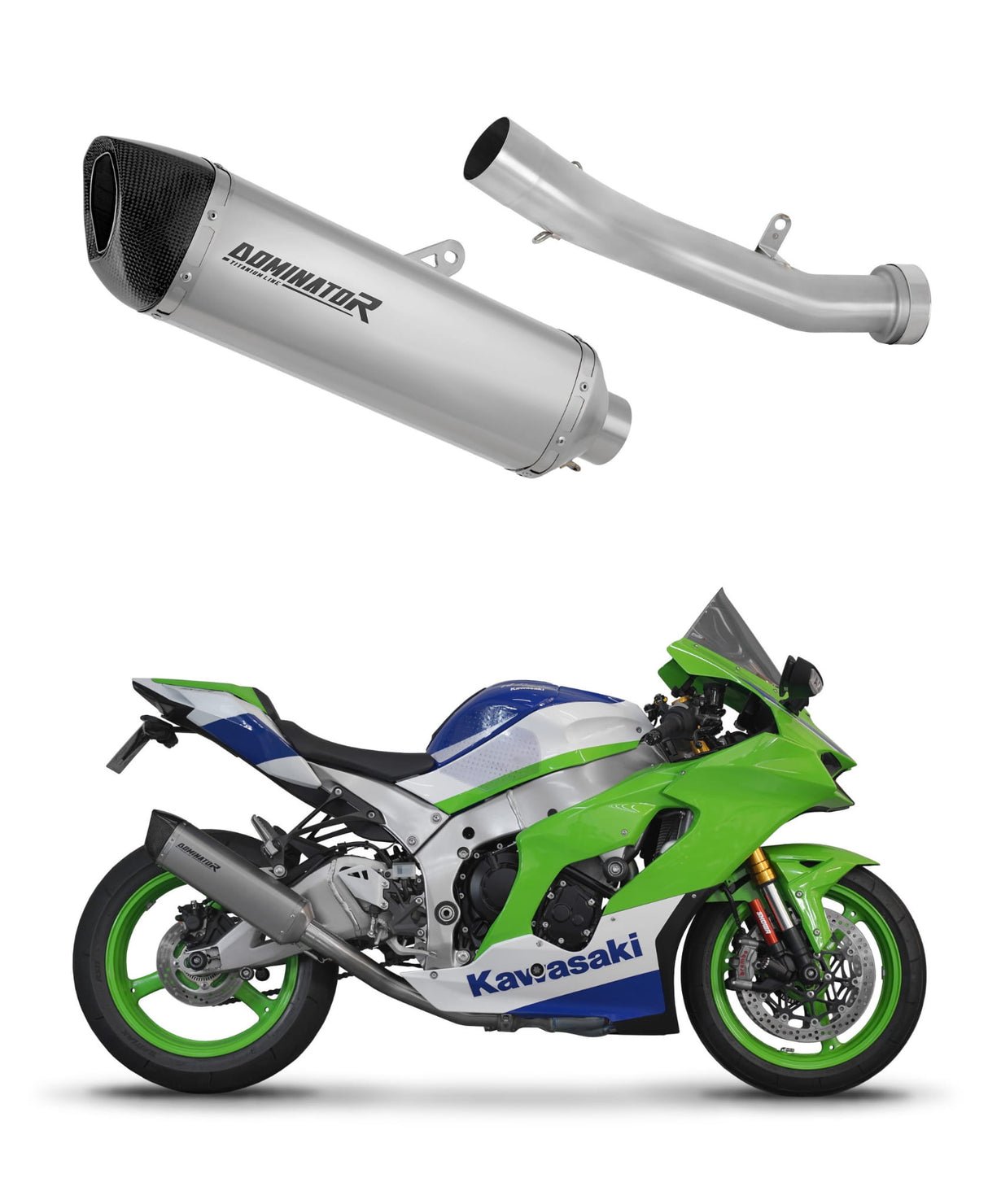 Kawasaki ZX10R / RR 2021 - 2024 Exhaust Silencer Muffler Titanium HP6 + dB killer 20 m.