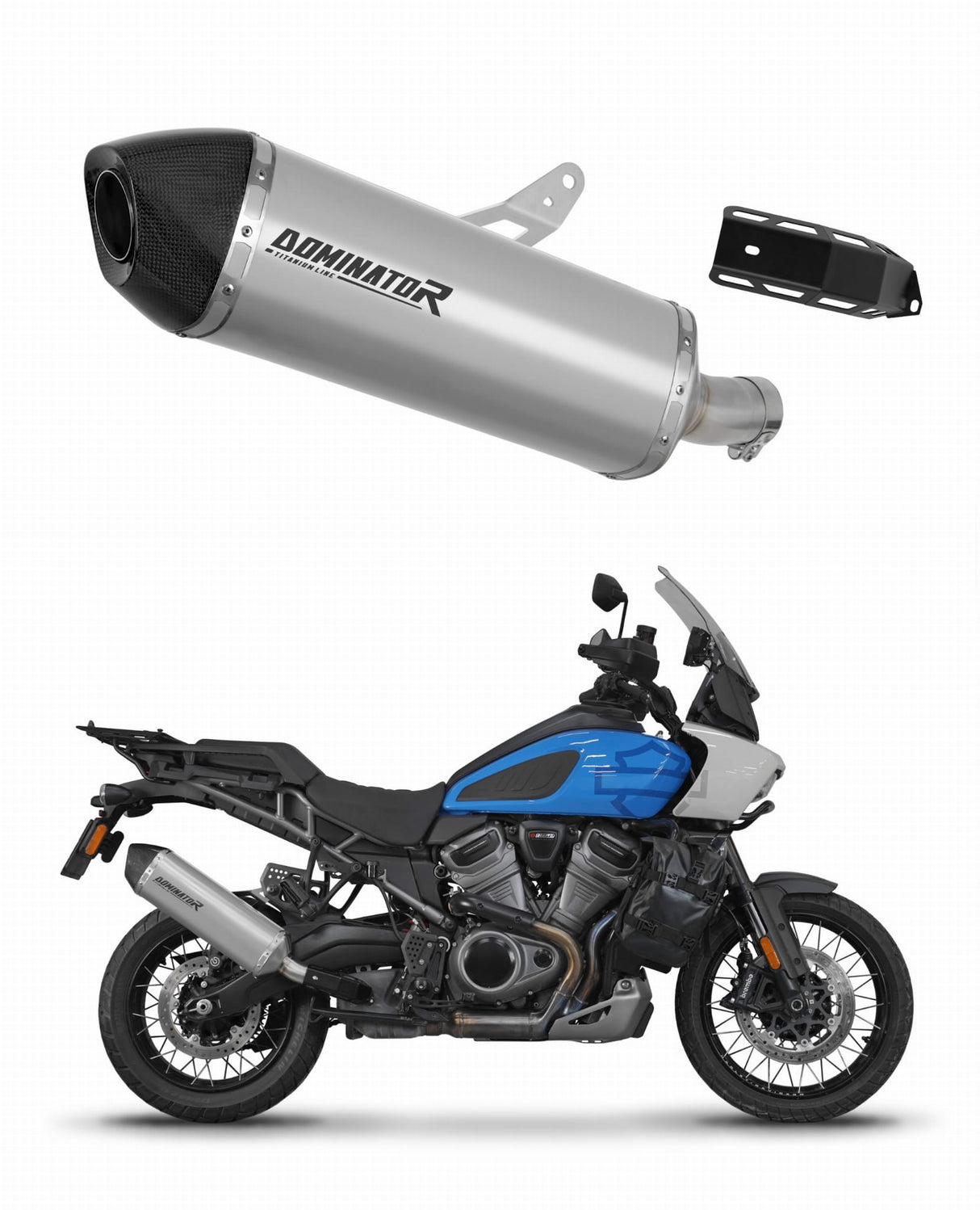 Harley Davidson PAN AMERICA 1250 2021 - 2024 Exhaust Silencer Muffler Titanium HP7 + dB killer 20 m.