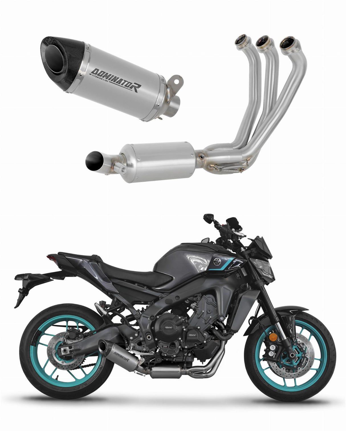 Yamaha MT-09 2024 Full Exhaust System Collector Silencer Titanium HP8 + dB killer 20 m.