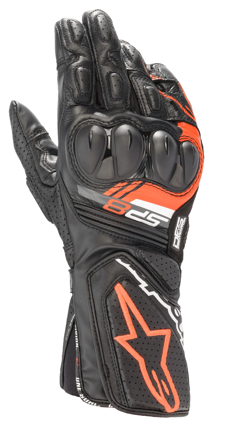 SP-8 V3 Gloves - Black Red Fluo