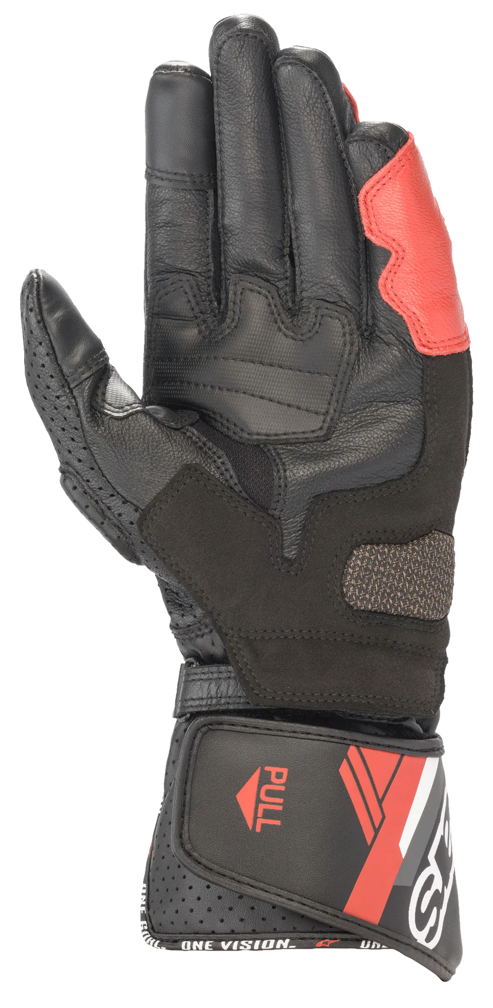 SP-8 V3 Gloves - Black White Bright Red