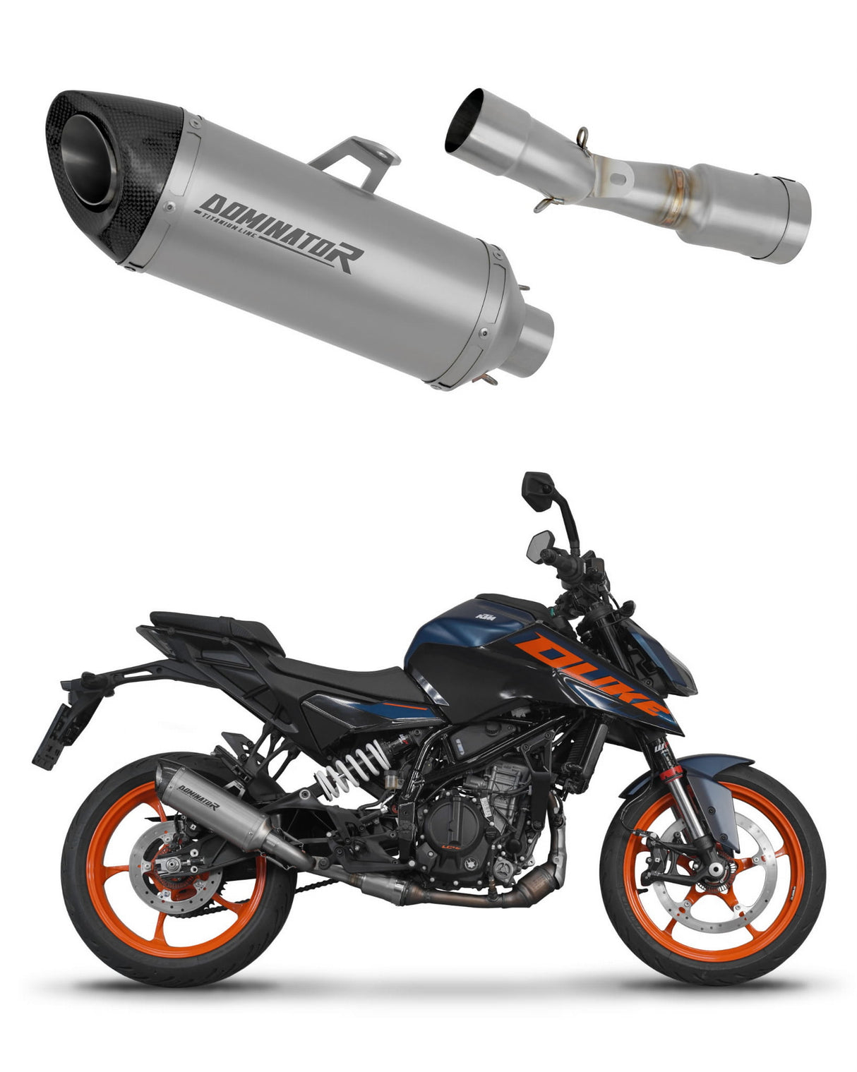 KTM 250 Duke 2024 Exhaust Silencer Muffler Titanium HP8 + dB killer 20 m.