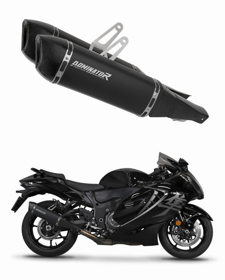 Suzuki GSX 1300 R Hayabusa 2021 - 2024 Exhaust Silencer Muffler HP6 BLACK + dB killer 20 m.