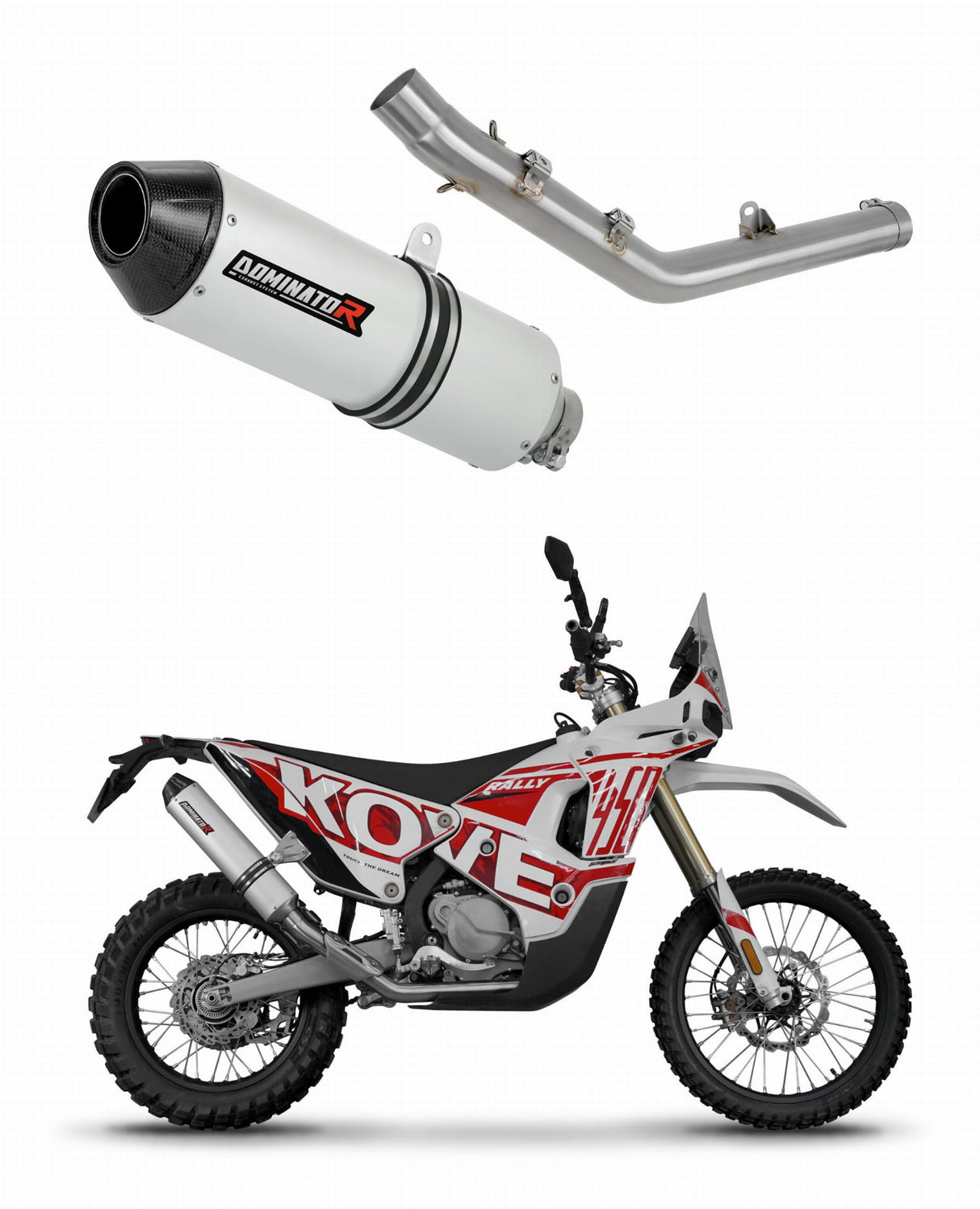 Kove 450 RALLY 2023 - 2025 Exhaust Silencer Muffler MX2 + dB killer 20 m.