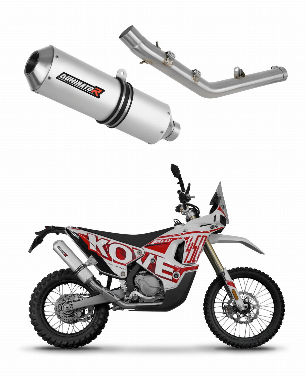 Kove 450 RALLY 2023 - 2025 Exhaust Silencer Muffler MX + dB killer 20 m.
