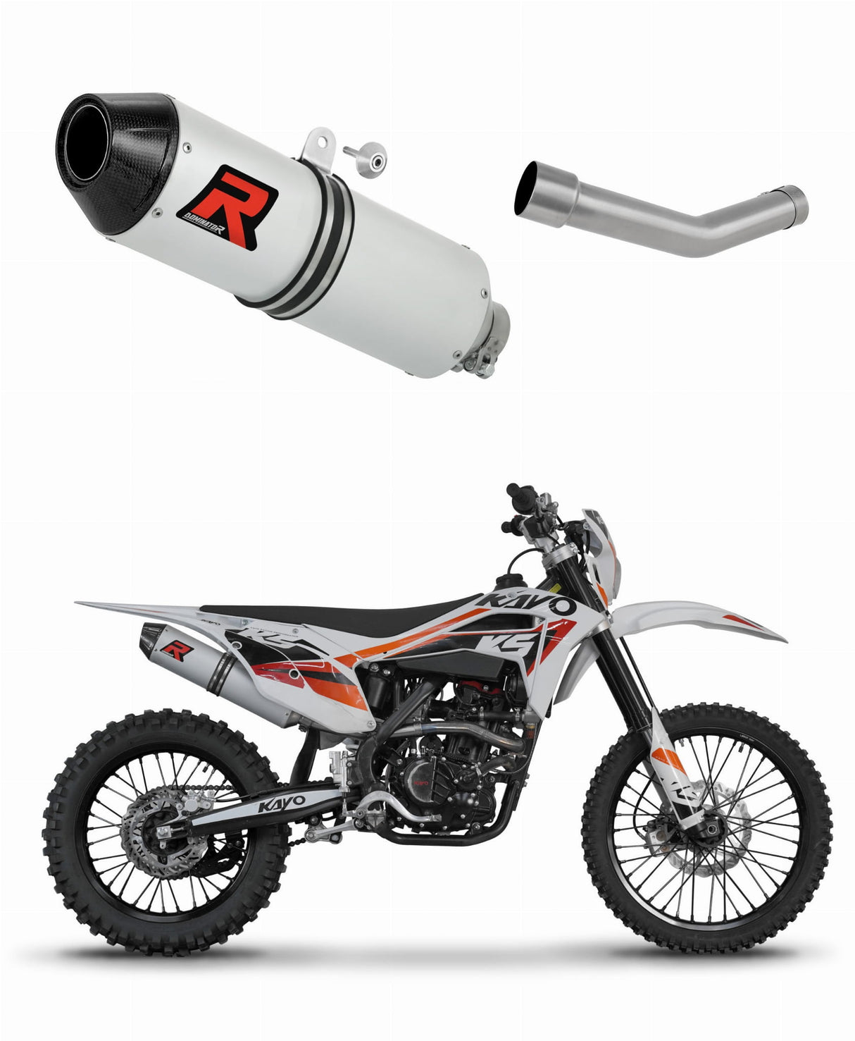 Kayo K5 300 Enduro 2024 - 2025 Exhaust Silencer Muffler MX2 + dB killer 20 m.