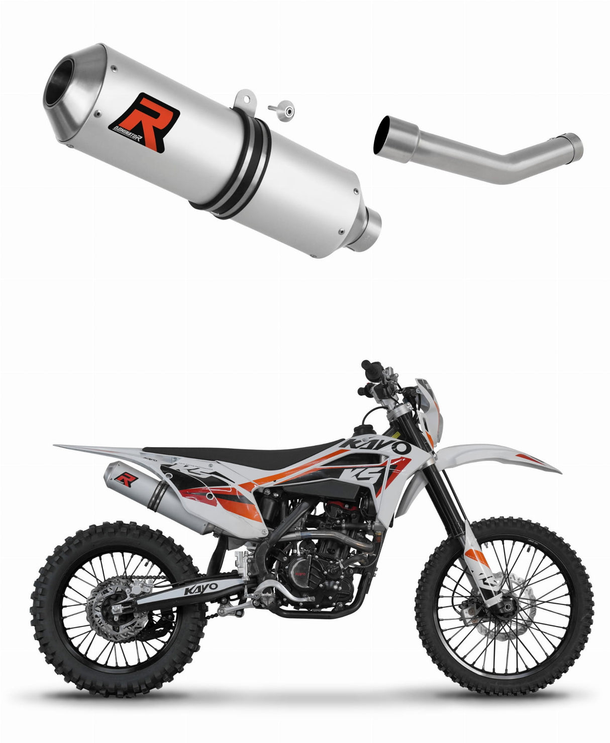 Kayo K5 300 Enduro 2024 - 2025 Exhaust Silencer Muffler MX + dB killer 20 m.