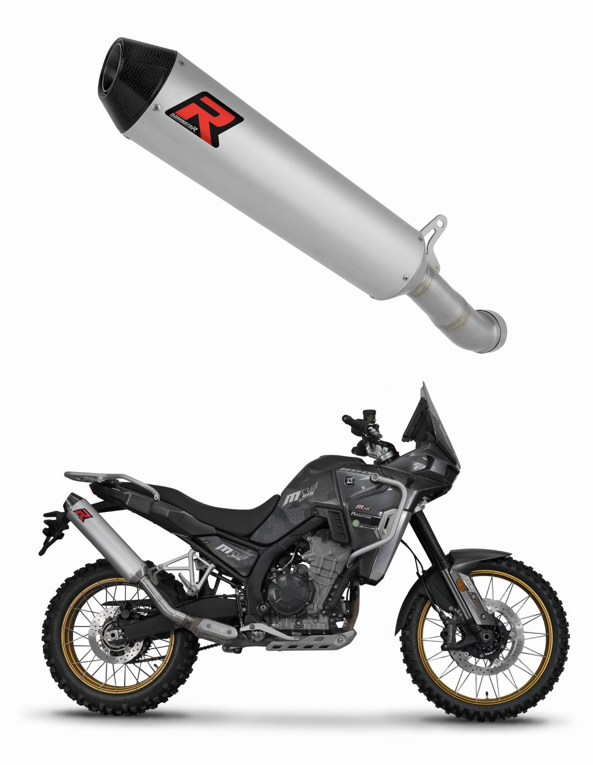 Kove 800 X Pro Adventure / Rally 2023 - 2025 Exhaust Silencer Muffler MX2 + dB killer 20 m.