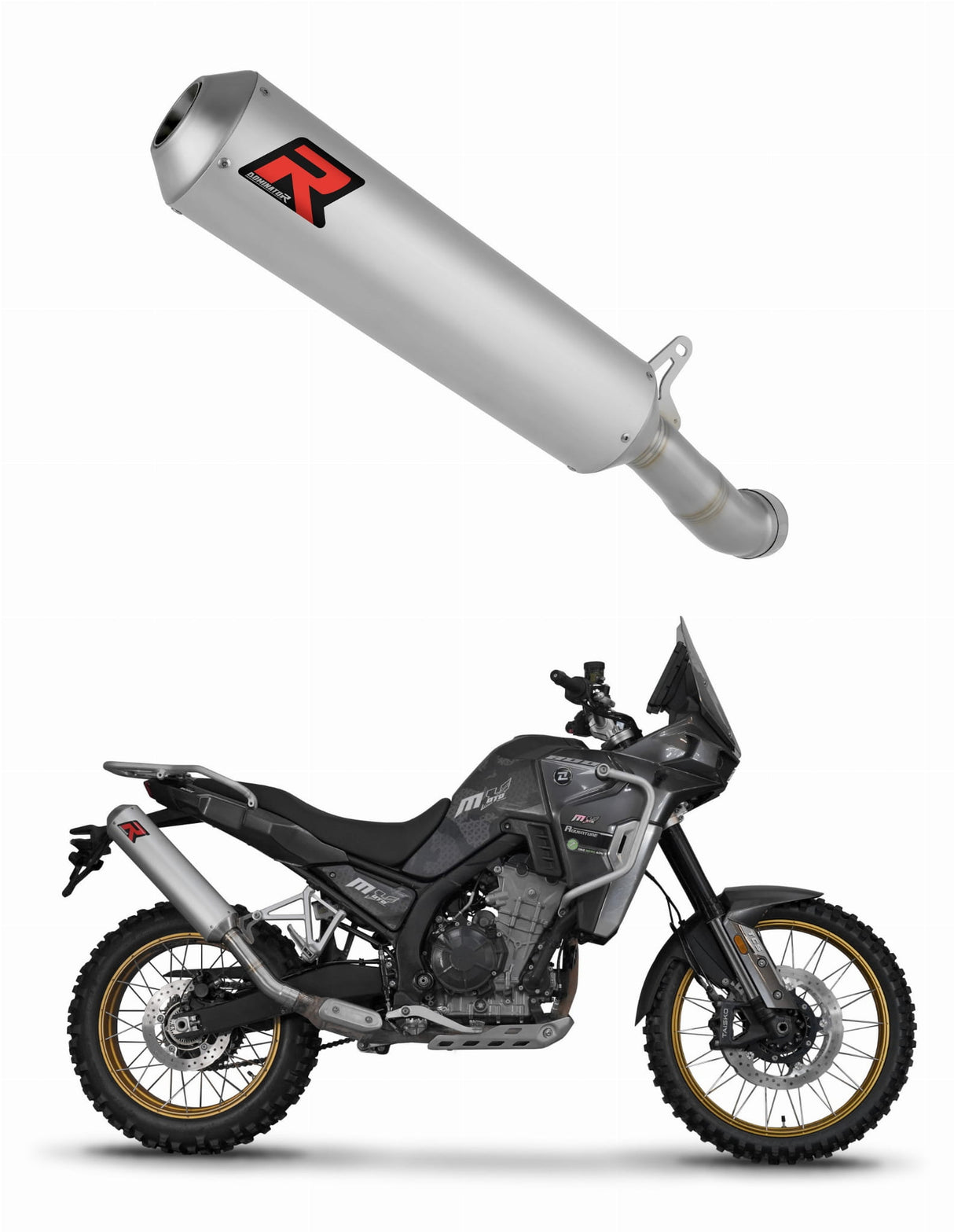 Kove 800 X Pro Adventure / Rally 2023 - 2025 Exhaust Silencer Muffler MX + dB killer 20 m.