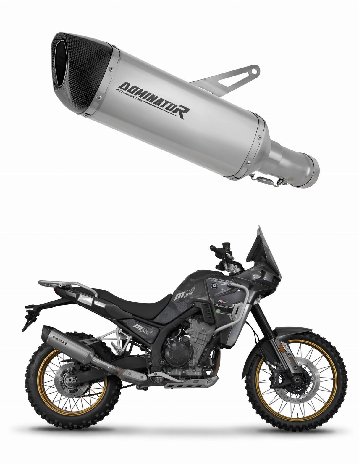 Kove 800 X Pro Adventure / Rally 2023 - 2025 Exhaust Silencer Muffler Titanium HP6 + dB killer 20 m.