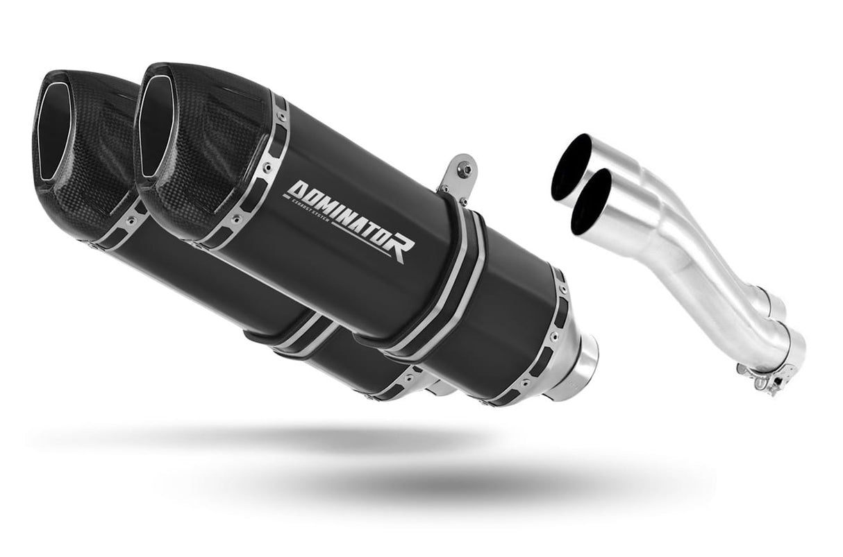 Kawasaki GPZ 500 1987 - 2003 Exhaust Silencer Muffler HP1 BLACK + dB killer 19 m.